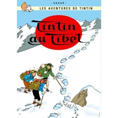 Image of Moulinsart Poster Tintin Album: in Tibet 22190 (50x70cm)
