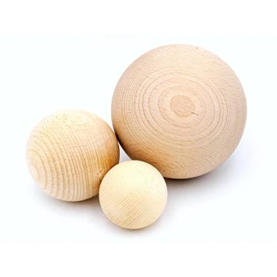 Image of JOWE Wooden Balls 15 mm in Beech 100 pcs Craft 15mm Without Holes Made Austria
