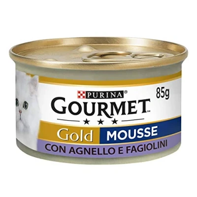 Image of Purina Gourmet Gold Mousse Wet Cats with Lamb and Green Beans, 24 Cans of 85g