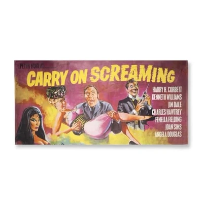 Image of Sporting Profiles Carry On Screaming Film TV Official BEACH TOWEL Large Kenneth Williams