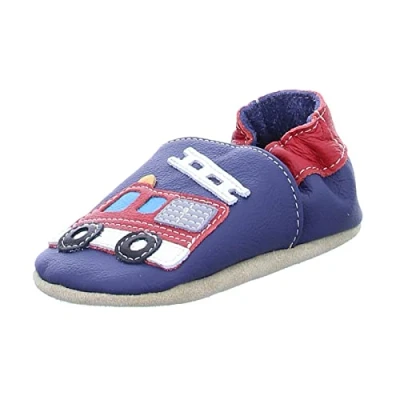 Image of Beck Unisex Baby Feuerwehr Slippers, Blue, 4.5 UK Child