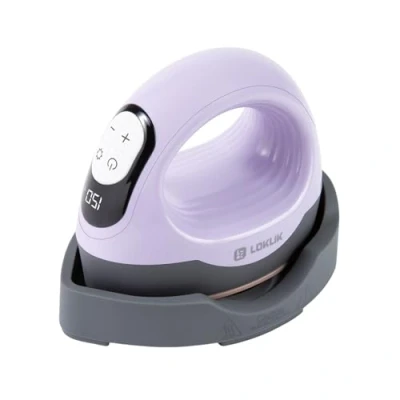 Image of LOKLIK Mini Heat Press Portable Transfer Vinyl Machine for Sublimation Printing with Curved &amp; Flat Plates, Flexible Settings Digital Display HTV Craft Heatpress Machine, Purple