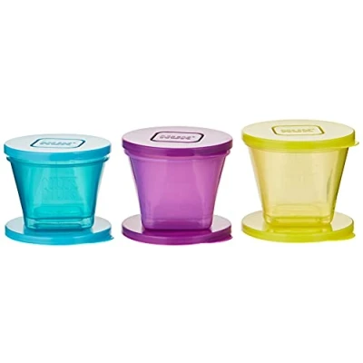 Image of NUK Fresh Foods Food Pots Stackable Baby Storage Containers with Lids Microwave, Freezer &amp; Dishwasher Safe BPA Free 3 Count