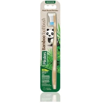 Image of Piksters Bamboo Medium Toothbrush Pack of 1 Color May Vary