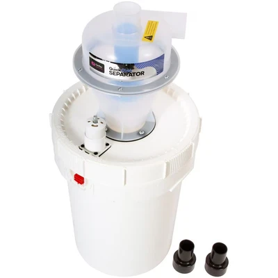 Image of Cen Tec Systems Quick Click Dust Collection Cyclone Separator Kit with 45l Plastic Bin for Workshop, Woodworking, Fine and Debris Vacuum Extractor Filtration