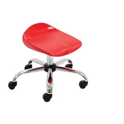 Image of Tc Titan Junior Swivel Stool 5 11 Years with Castors Red