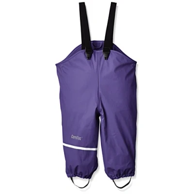 Image of CareTec Girls Overall Pu W. Fleece Rain Trousers, Purple (633), 80 UK