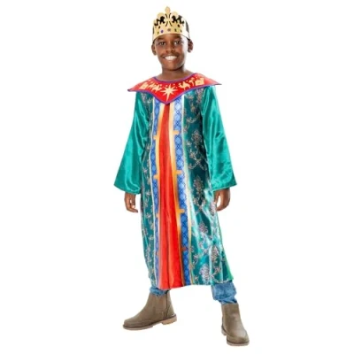 Image of Cetaphil 1002017S000 Wiseman/King Costume Kids Fancy Dress, Boys, Multicoloured, 7 8 Years