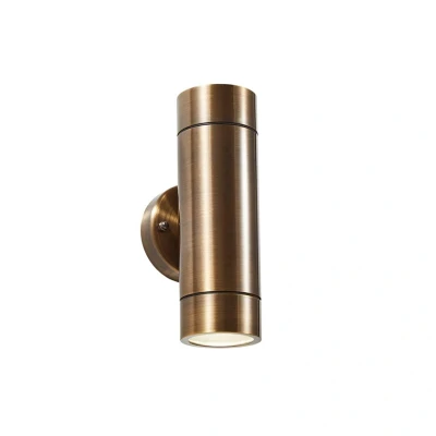 Image of Brac 2 Light Outdoor Up Down Wall Lamp Bronze IP44