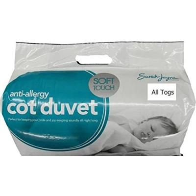 Image of Comfort Traders Anti Allergy Toddler Baby Cot Bed Duvet Quilt 4.5 Tog + Pillow