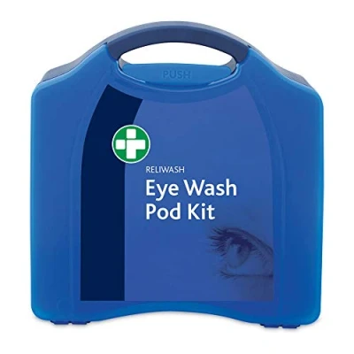 Image of Reliance Medical Premium Eye Wash Dispenser First Aid Kit, Contains for Home, Workplace, Travel