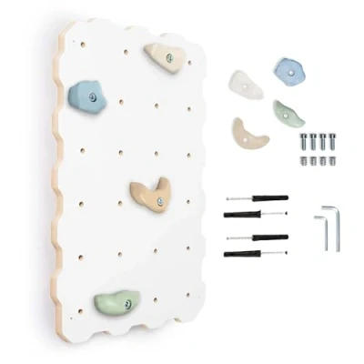 Image of MAMOI® Climbing wall for kids, Wooden frame toddlers, Play equipment with rock holds toddler, Indoor baby and childrens frames from age 3 years old