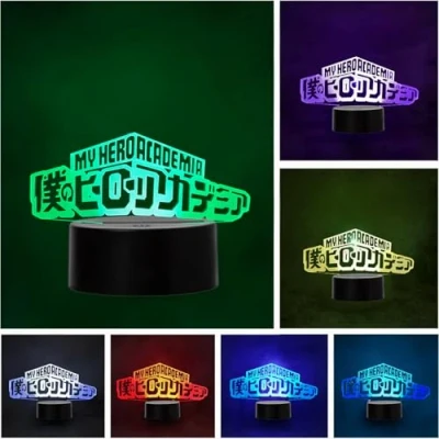 Image of Wolostore LED Lamp Anime Manga My Hero Academia Color Changing USB Night Light and Decoration Help Sleep Gift