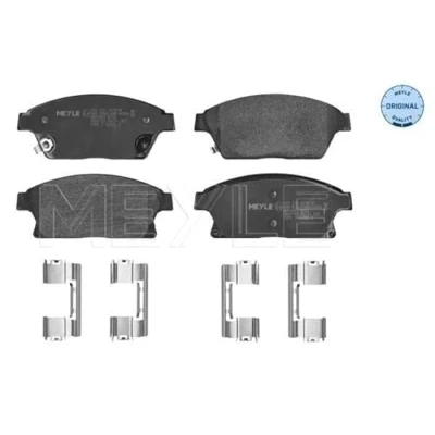 Image of 1605135, 1605178, 1605263, 542115 Brake pad set MEYLE 025 250 3418/W ORIGINAL Quality Front Axle with acoustic wear warning anti squeak plate