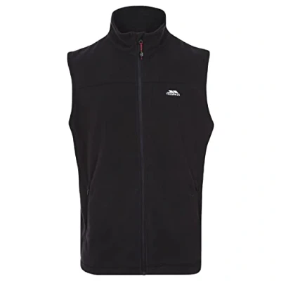 Image of Trespass Cordoba, Black, XS, Warm Fleece Gilet 300gsm for Men, X Small, Black