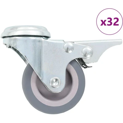 Image of vidaXL 32 pcs Bolt Hole Swivel Casters 50 mm