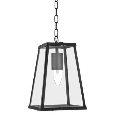 Image of 1 Light Lantern Pendant Black, E27