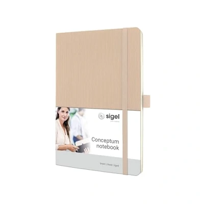 Image of Sigel CO333 Conceptum Notebook Lined 13,5 x 21 cm Softcover 194 Pages Beige