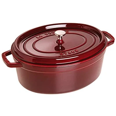 Image of Staub Cast Iron Roaster/Cocotte, Oval 31 cm, 5.5 L, Grenadine