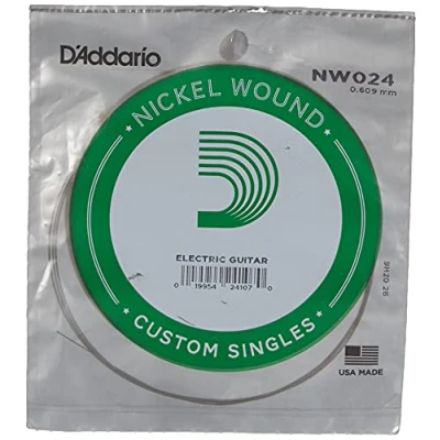Image of D&#039;Addario NW024 .024 Nickel Wound Single String for Electric Guitar