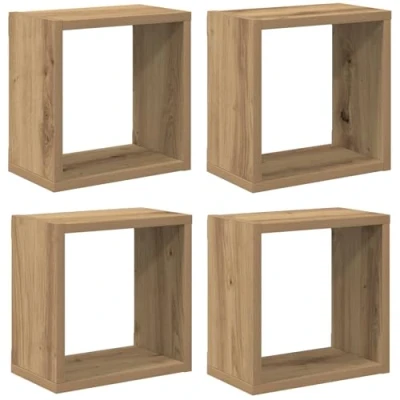 Image of vidaXL Wall Shelves Artisan oak MDF with veneer 26 x 15 cm