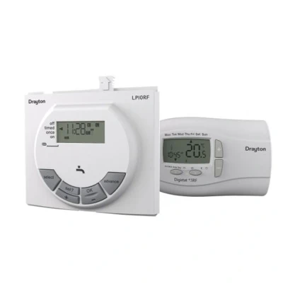 Image of Drayton LP10RF Digital Programmer and Digistat+3RF RF561DR.