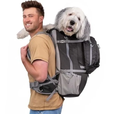 Image of K9 Sport Sack Kolossus Dog Carrier Backpack for Small and Medium Pets Front Facing Adjustable Fully Ventilated Veterinarian Approved (XX Large, Black)