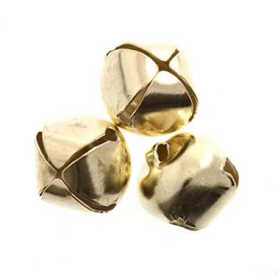 Image of DISC Last Few 10 Mini Gold 6mm Jingle Bells for Crafts