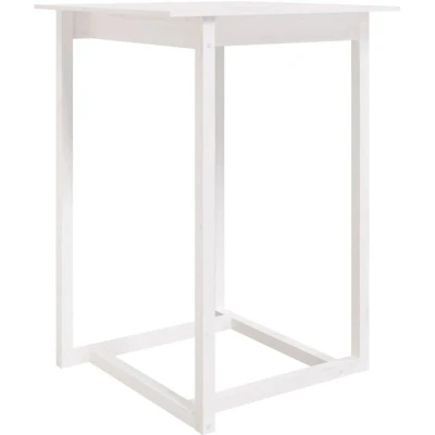 Image of vidaXL Bar Table White 80x80x110 cm Solid Wood Pine