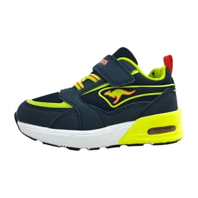 Image of KangaROOS Baby Boy&#039;s K xi Reto Ev Sneaker, Dk Navy Lime, 6 UK Child
