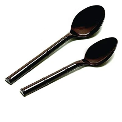 Image of Sammons Preston Virtually Unbreakable Utensils, Teaspoon, Package of 12, Silverware, Sturdy Heavy Duty Nylon, BPA Free, Dishwasher Safe, Chocolate Brown, Stain Resistant