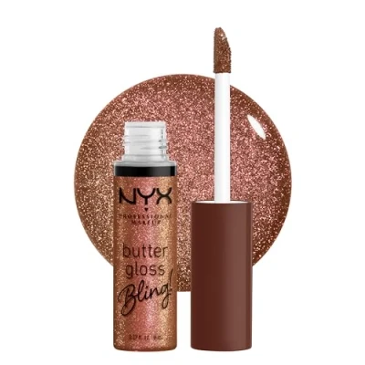 Image of NYX PROFESSIONAL Makeup Butter Gloss Bling Lip Gloss, Non Sticky and Shiny Vegan Hustla