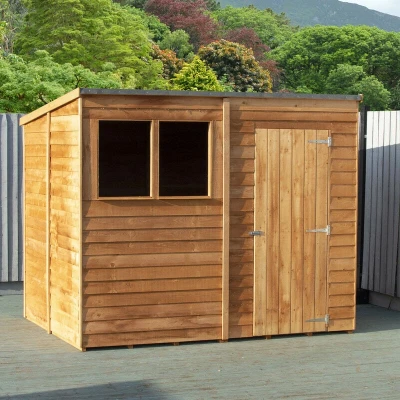 Image of Shire Dip Treated Overlap Sheds Pent 8x6 SD