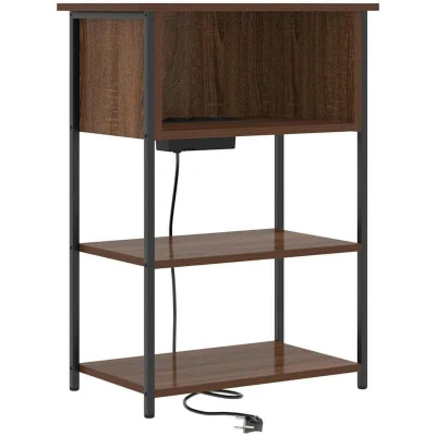 Image of Bedside Cabinet Brown oak 55 x 31 76 cm Engineered wood Vidaxl