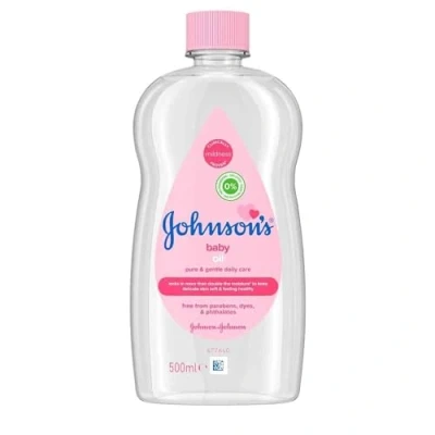Image of Johnson&#039;s Baby Oil (1 x 500 ml) Moisturising to Protect Delicate and Dry Skin, Hypoallergenic pH Balanced Ideal for Massage as Moisturiser Skin Soften Hands Body