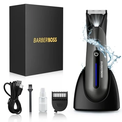 Image of BarberBoss Body Groomer Men, Mens Ball Shaver, Trimmer Groin &amp; Hair Trimmer, Pubic for Shavers Men&#039;s Pube Balls Men QR 2075