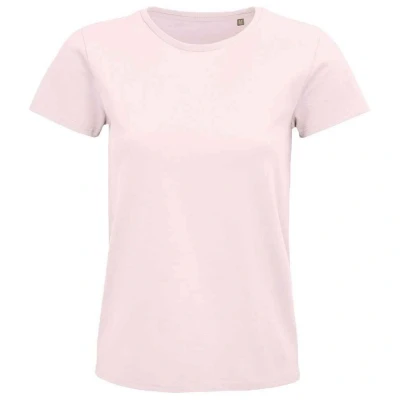 Image of SOLS Womens/Ladies Pioneer Organic T Shirt (Pale Pink) Cotton Size Medium
