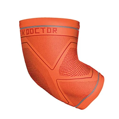 Image of Shock Doctor Elbow Compression Knit Cuff with Gel Support orange Size:M