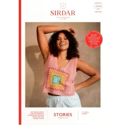 Image of Sirdar Stories DK Crochet Pattern 10743 Ladies Metro Square Top