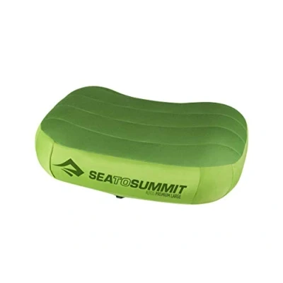 Image of Sea to Summit Aeros Premium Pillow L Inflatable Travel Soft &amp; Comfy Brushed 50D Polyester Lock System Ultra Sil Stuff Sack For Backpacking 42 x 30 13cm Lime Gree 114g