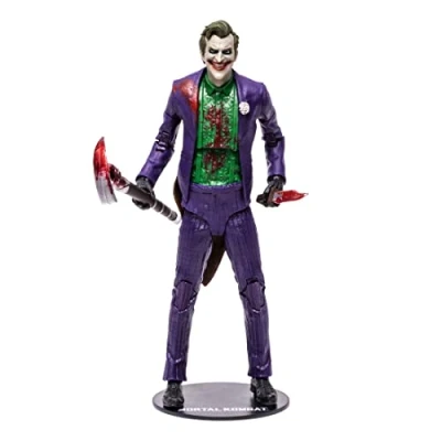 Image of McFarlane Toys, 7 inch The Joker (Bloody) Mortal Kombat 11 Figure with 22 Moving Parts, Collectible collectors stand base Ages 14+