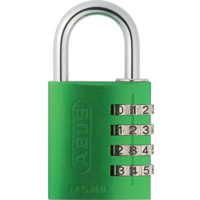 Image of Abus 145/40 40mm Aluminium Combination Padlock Green 49531 ABU14540GRE