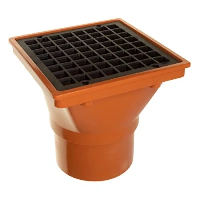 Image of Square Hopper 110mm Underground Drainage Pipe Fittings Bend Trap Gulley Socket Grid Coupler