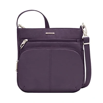 Image of Travelon Anti theft Classic N/S Cross Body Bag, Purple,12.5 x 12 4