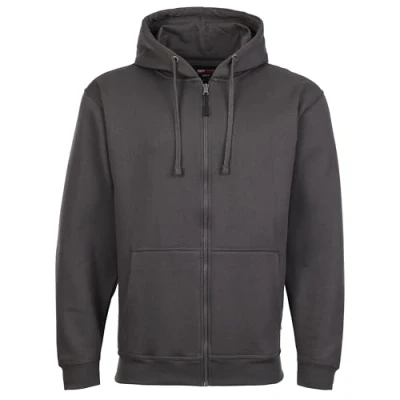 Image of TuffStuff Pro Work Hoodie Grey Medium Comfortable Mens Full Zip Lined Hood Hoodies for Men Clothes