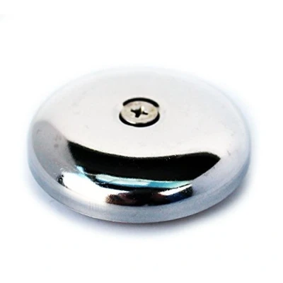Image of Chrome Pipe Hole Cover Cap 1/2 BSP Thread to Hide Up 55mm Diameter