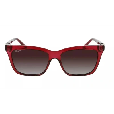 Image of Salvatore Ferragamo Womens Square shaped acetate sunglasses SF1027S women Bordo One Size