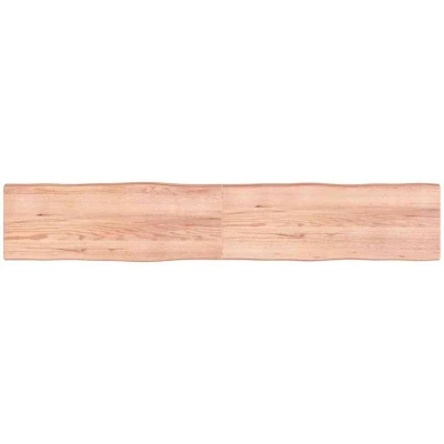 Image of vidaXL Table Top Light Brown 220x40x(2 6)cm Treated Solid Wood Live Edge