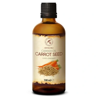 Image of Carrot Seed Carrier Oil 100ml Daucus Carota Cold Pressed Oils for Skin &amp; Body Care Nourishing Beauty Hair Nails