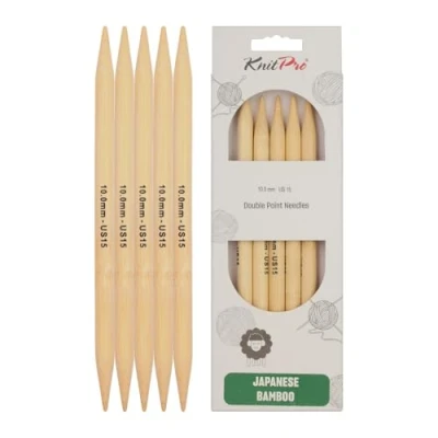 Image of KnitPro Bamboo double pointed needles 20cm 10.00mm 3pcs
